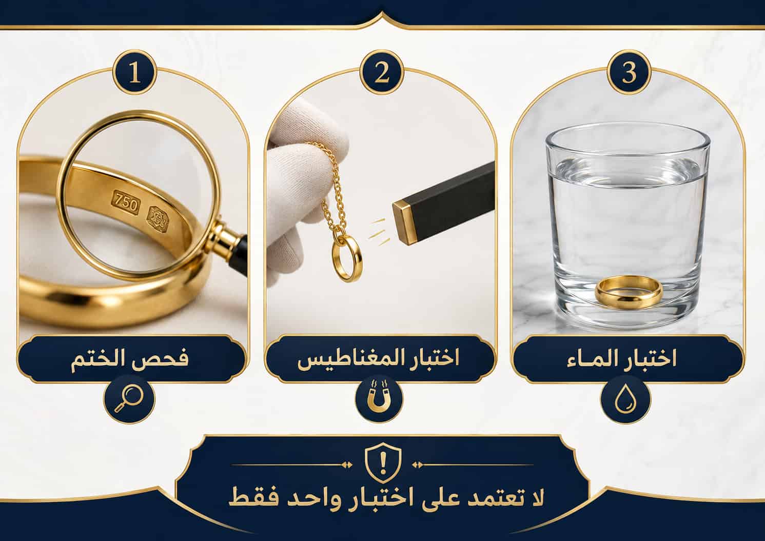 كيف تعرف الذهب الحقيقي؟ دليل التحقق من أصالة الذهب قبل الشراء وفي المنزل
