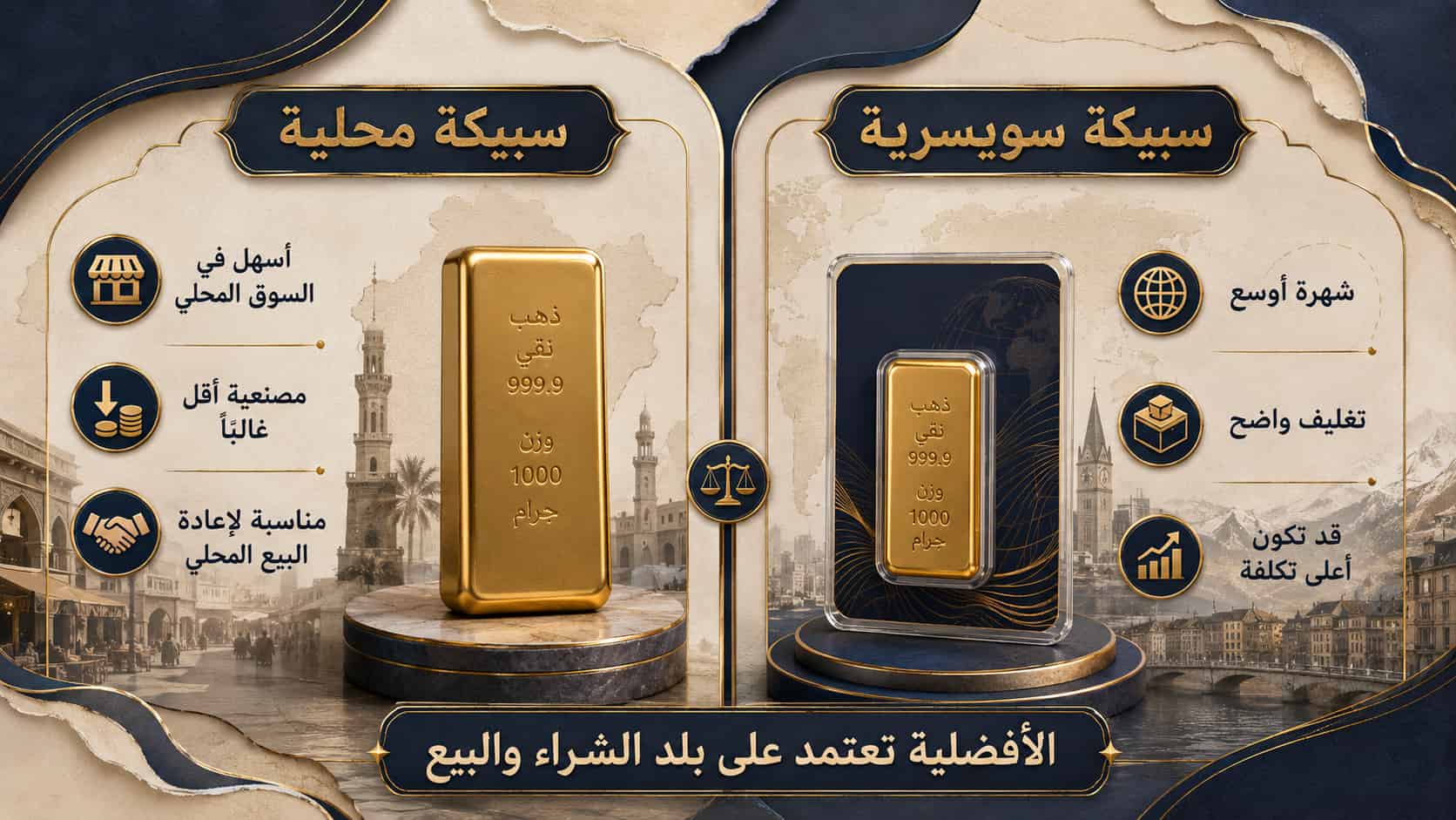 ماركات السبائك الذهبية: أفضل الأنواع في مصر والسعودية والكويت والإمارات