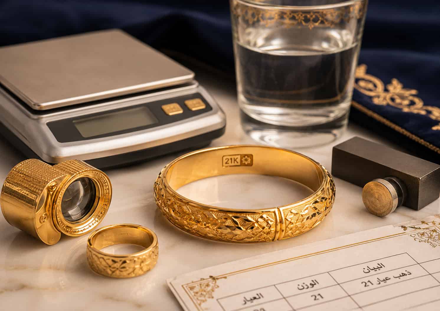 كيف تعرف الذهب الحقيقي؟ دليل التحقق من أصالة الذهب قبل الشراء وفي المنزل