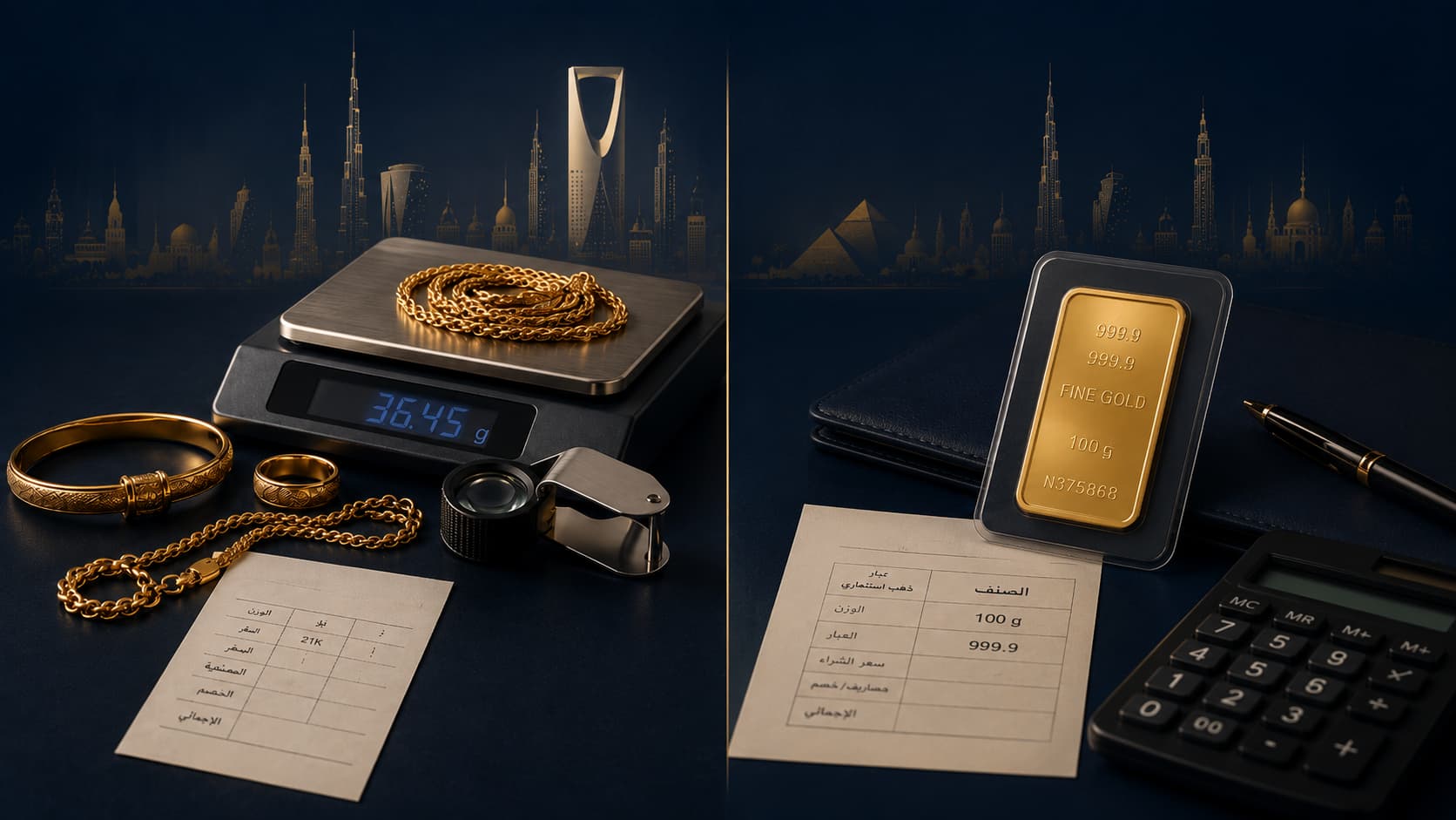 طريقة بيع الذهب المستعمل في مصر والسعودية: كيف تحسب السعر وماذا يُخصم؟